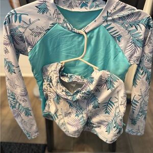 Floral Long Sleeve Rash Guard Set